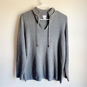 Chicos Zenergy Cotton Cashmere Blend Pullover Waffle Stitch Pullover Sweater 1